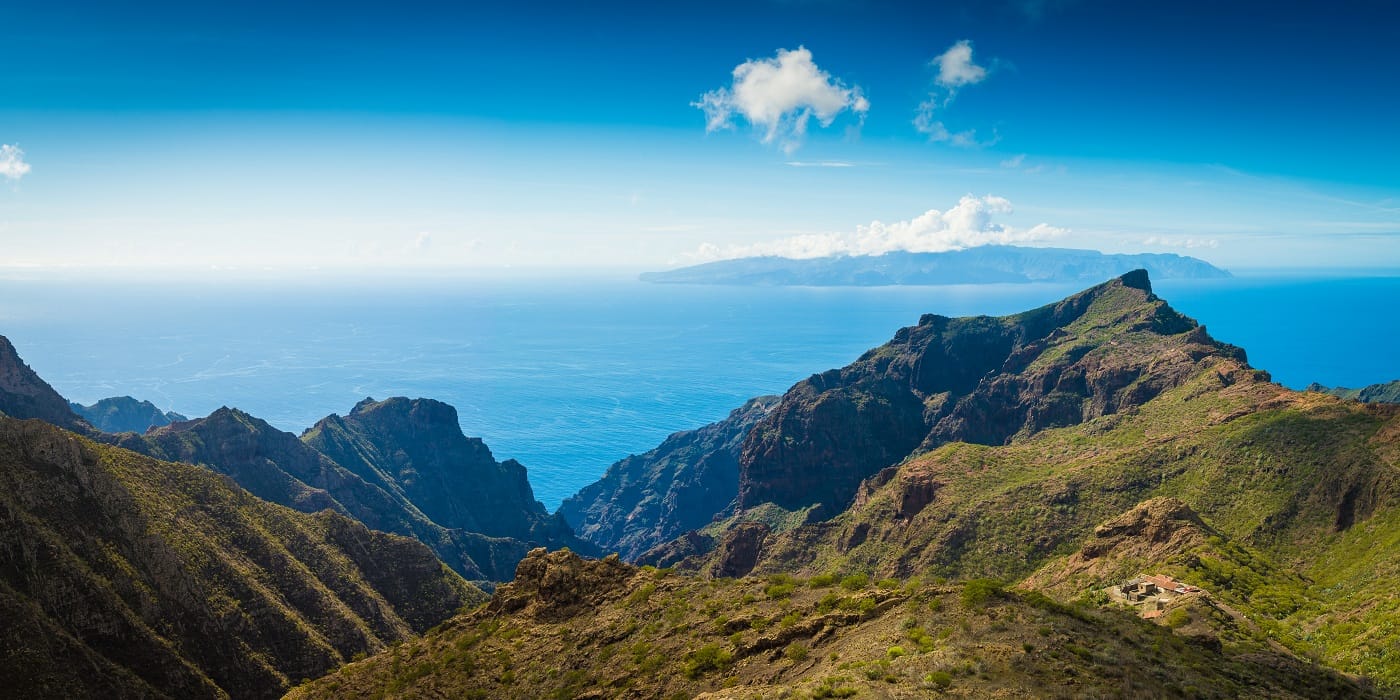 View to La Gomera from Tenerife, Spain