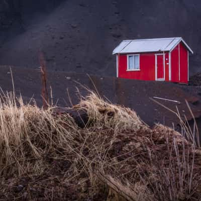 A Red Shed Near Grindavik, Iceland, Iceland