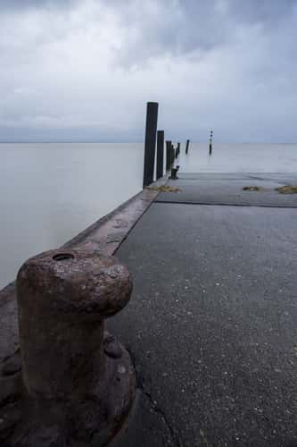 At the shore