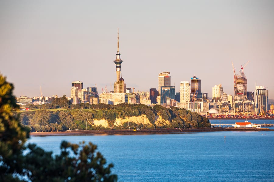Auckland Skyline dawn, New Zealand