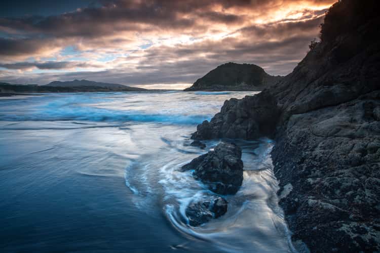 Back Beach Taranaki sunset North Island