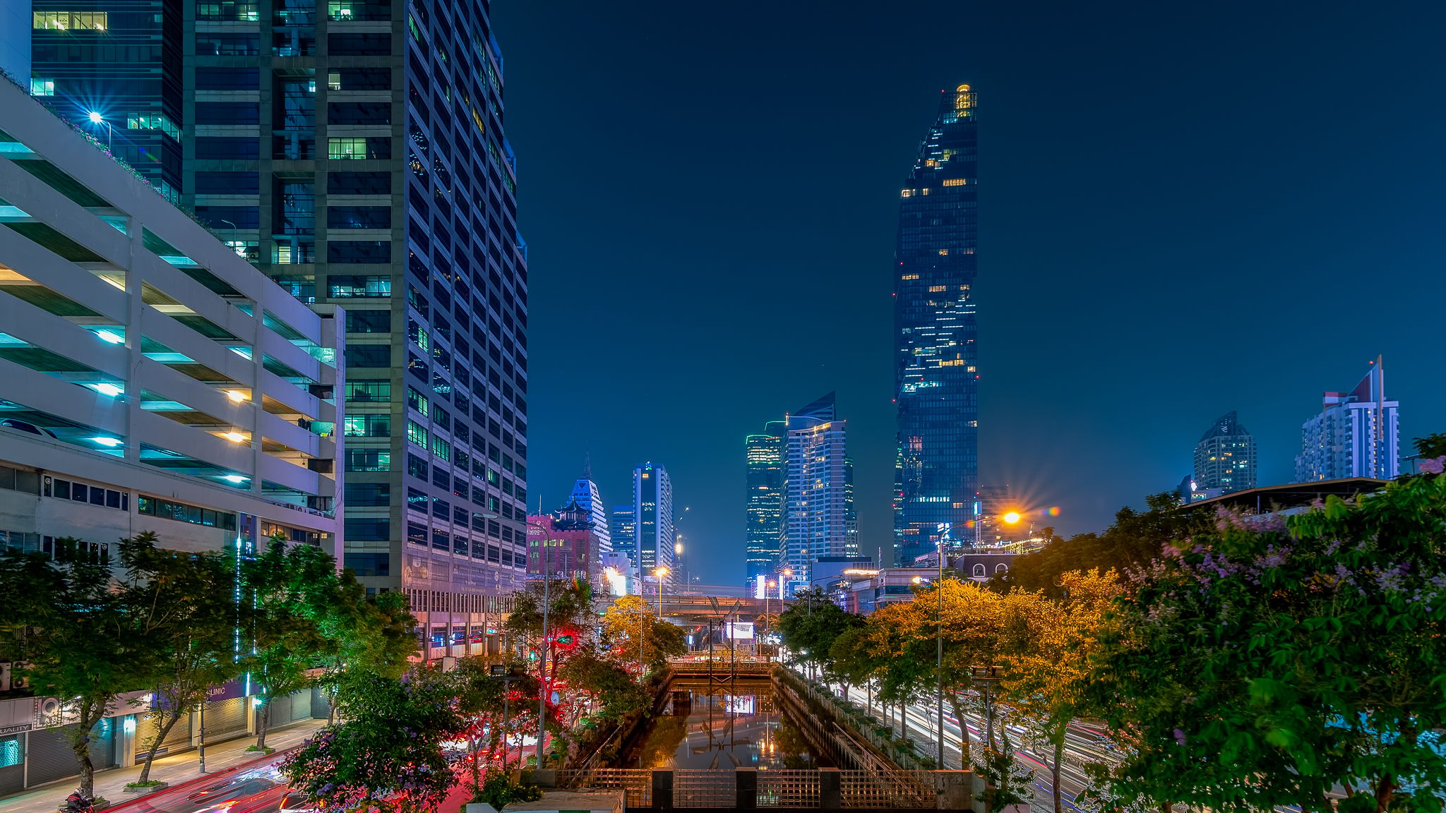 Bangkok citycsape from silom, Thailand