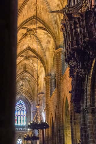 Inside Barcelona Cathedral