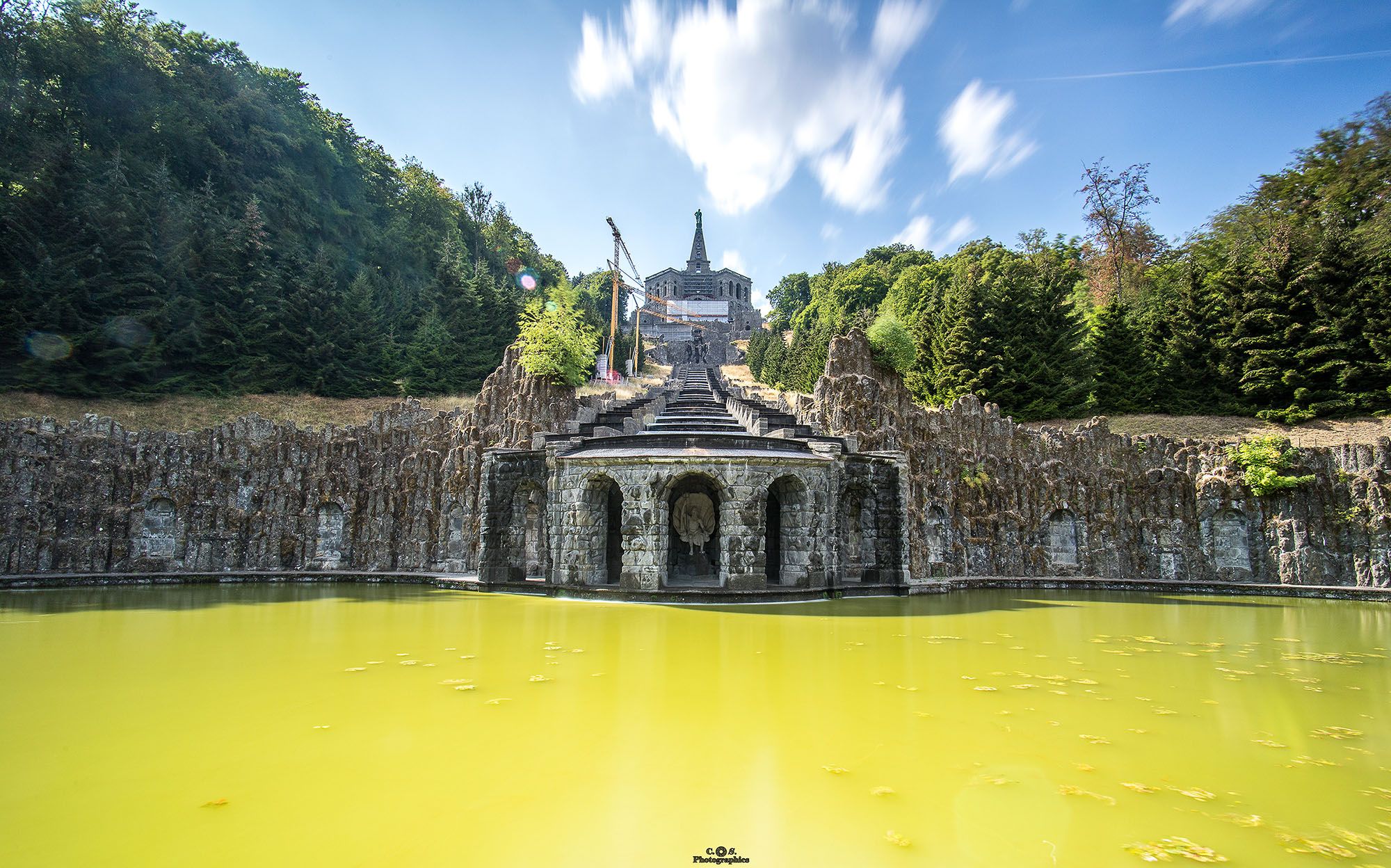 The Wasserspiele in BergparkWilhelmshöhe, Kassel, Germany