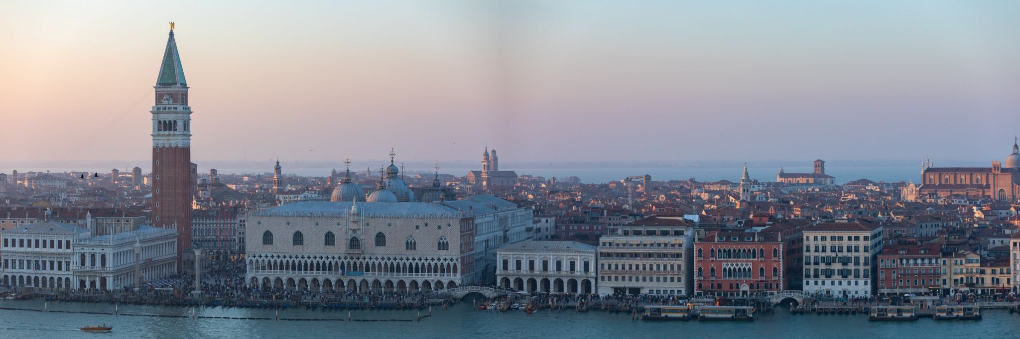 View from the church tower of San Giorgio in Venice, Italy