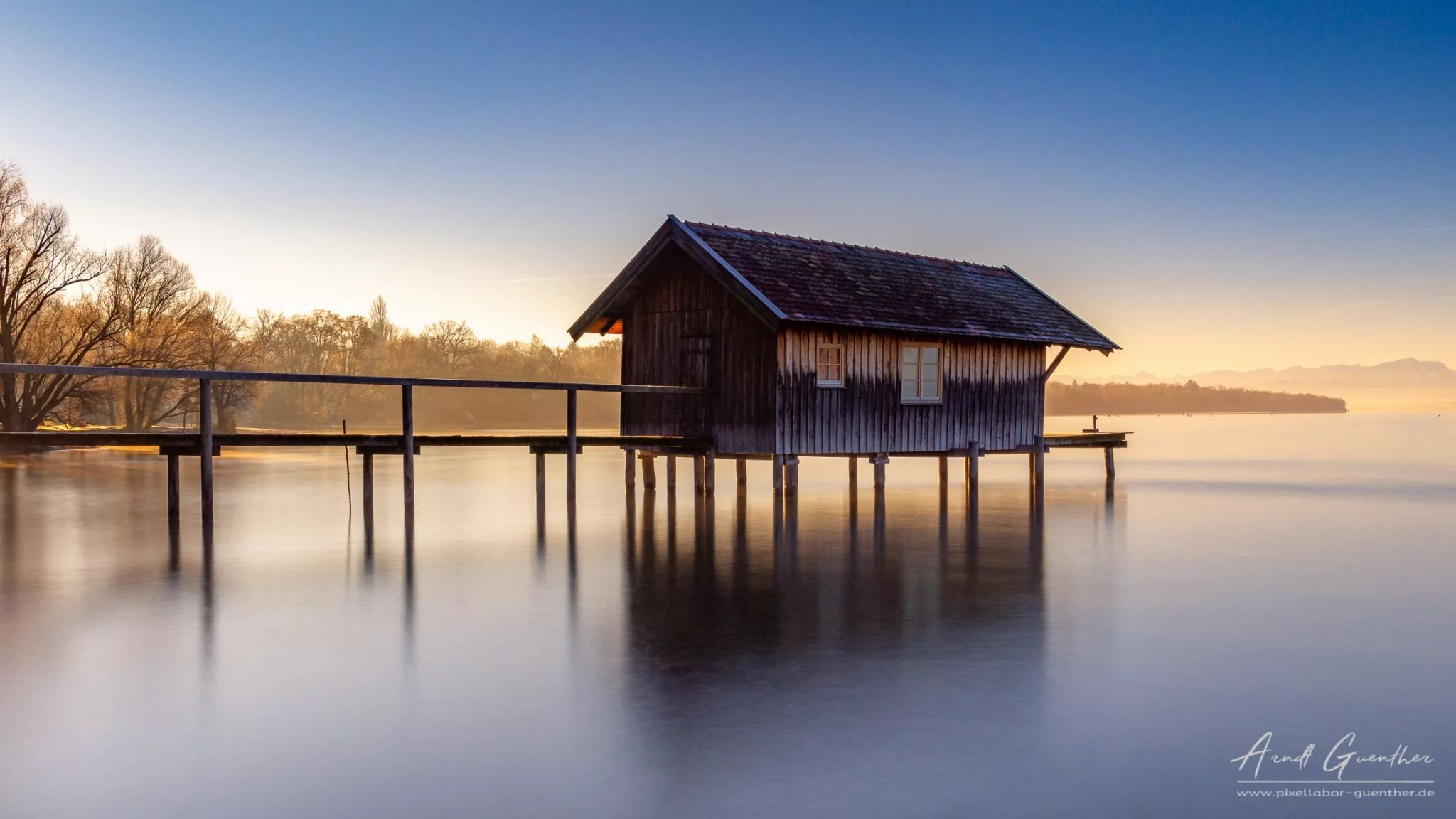 Boathouse at the Ammersee, Germany