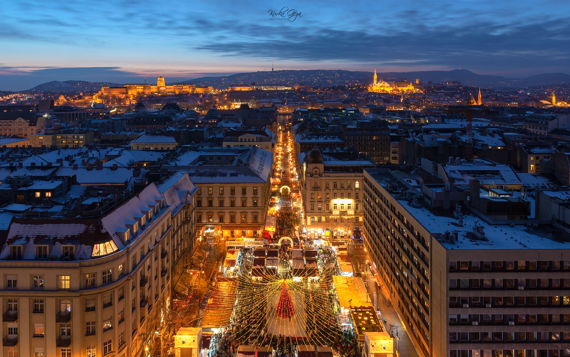 Budapest Cityscape from St. Stephen Basilica, Hungary