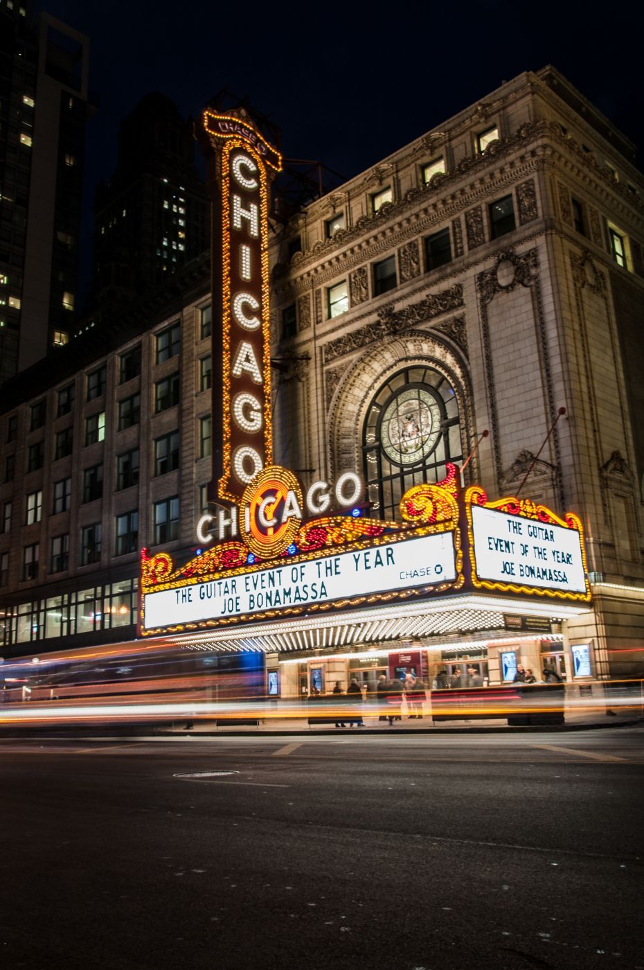 Iconic Chicago Theater on State Street, USA