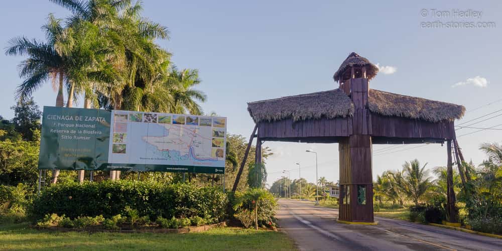 Entrance to Cienaga de Zapata National Park
