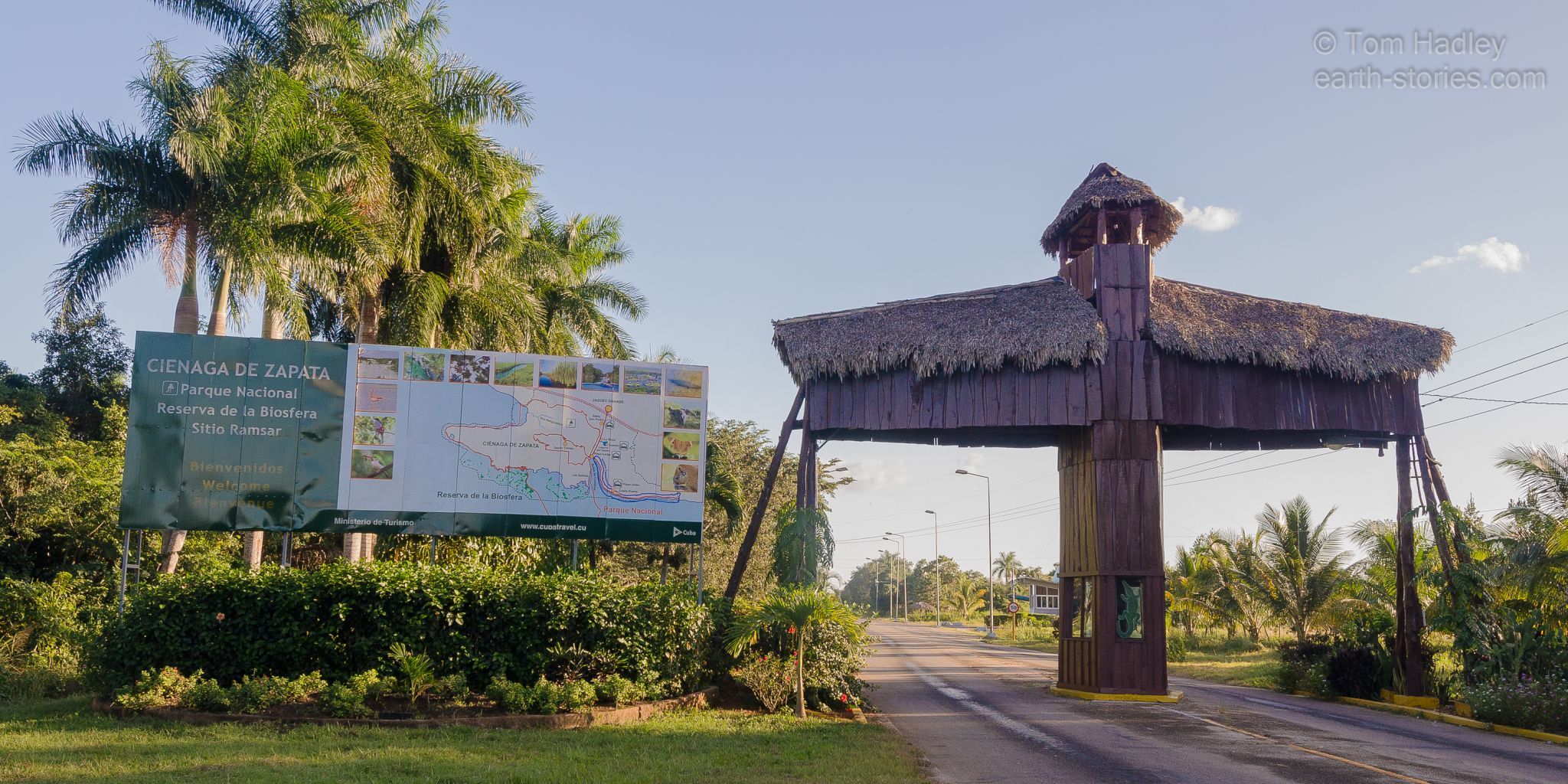 Entrance to Cienaga de Zapata National Park, Cuba