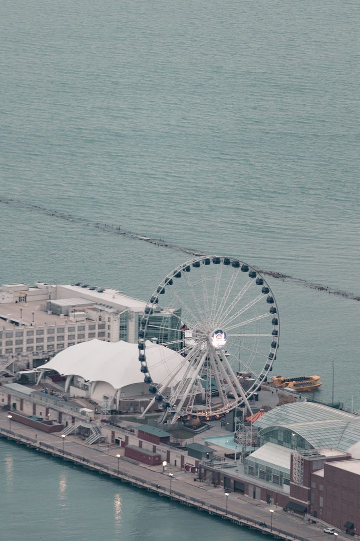 view from navy pier ferris wheel