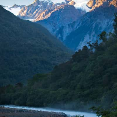 Franz Josef Glacier looking back West Coast South Island, New Zealand