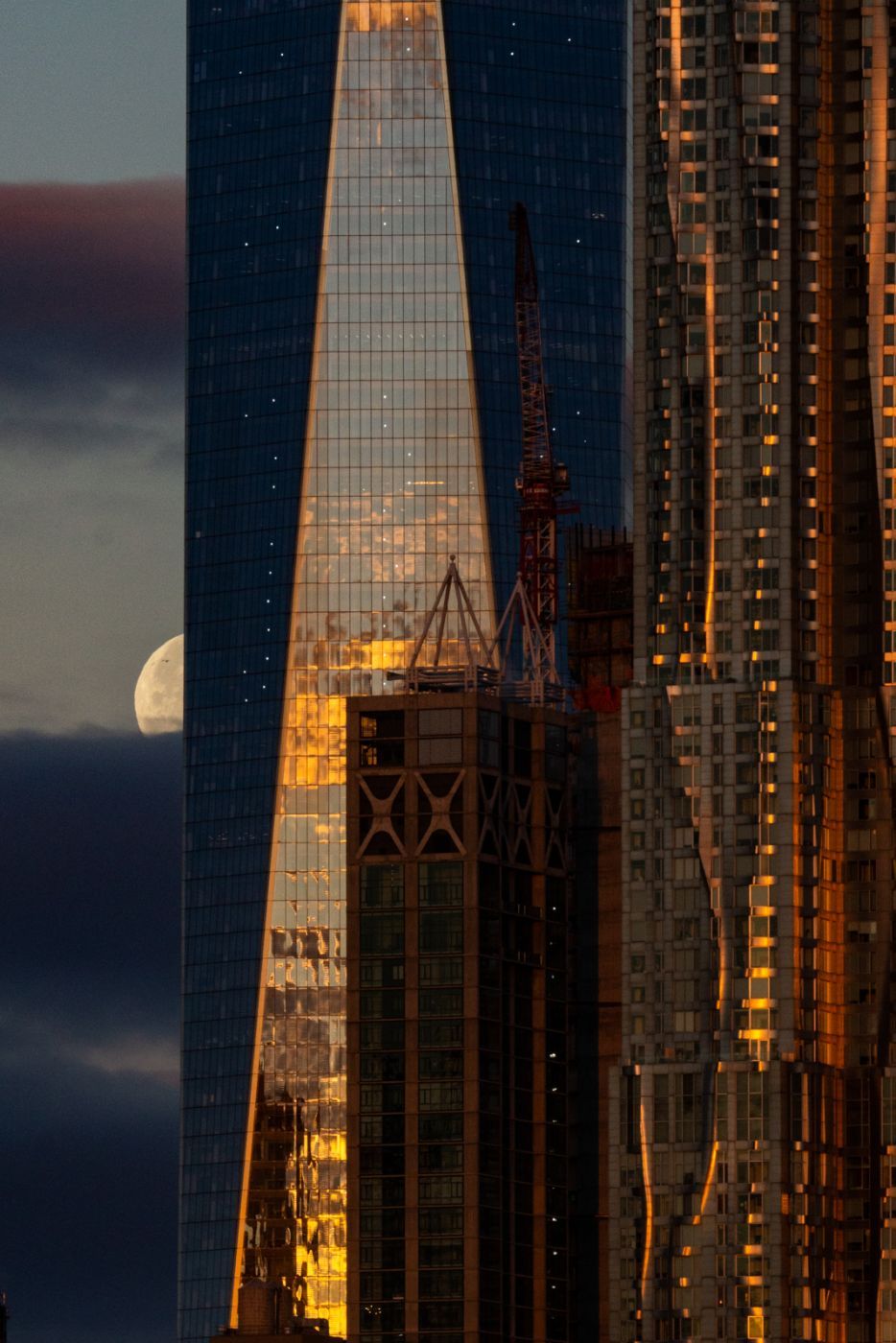Freedom Tower and Gehry Building, USA