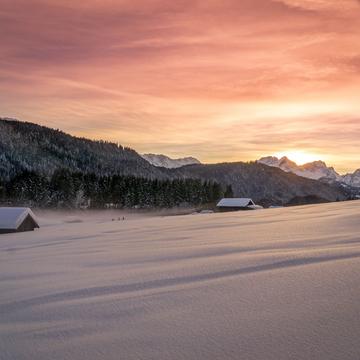 Geroldsee winter sunset, Germany