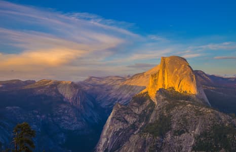 Half Dome at Sunset