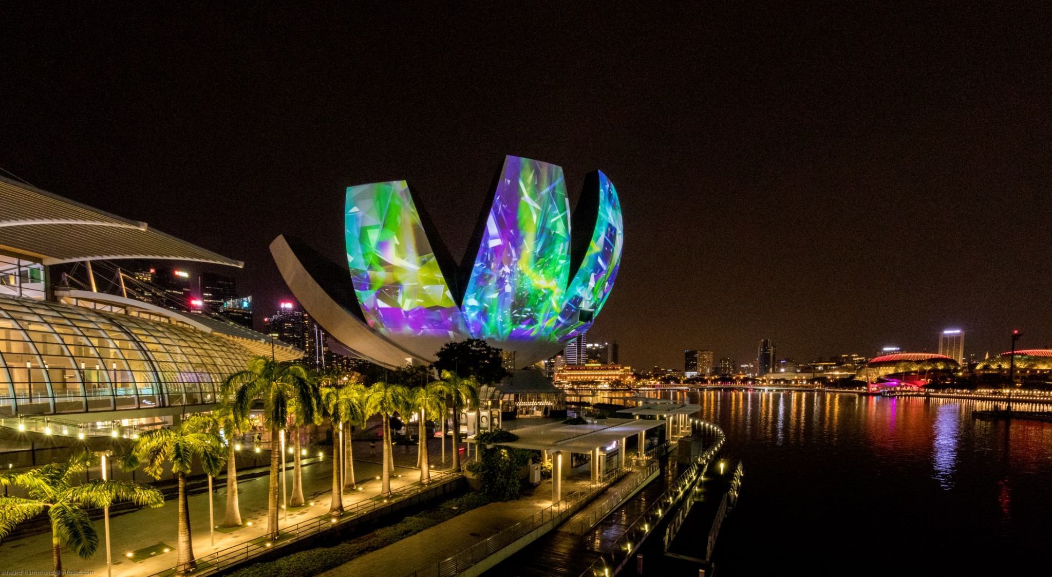 View from the Helix Bridge, Singapore