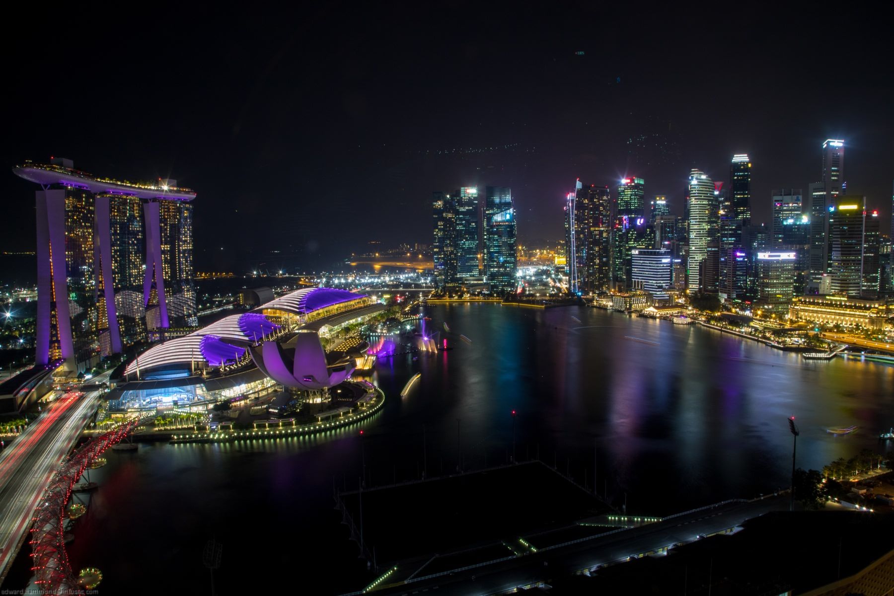 Helix Bridge & Marina Bay Sands, Singapore, Singapore