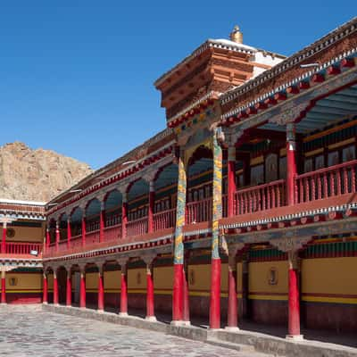 Hemis, The courtyard of the monastery, India