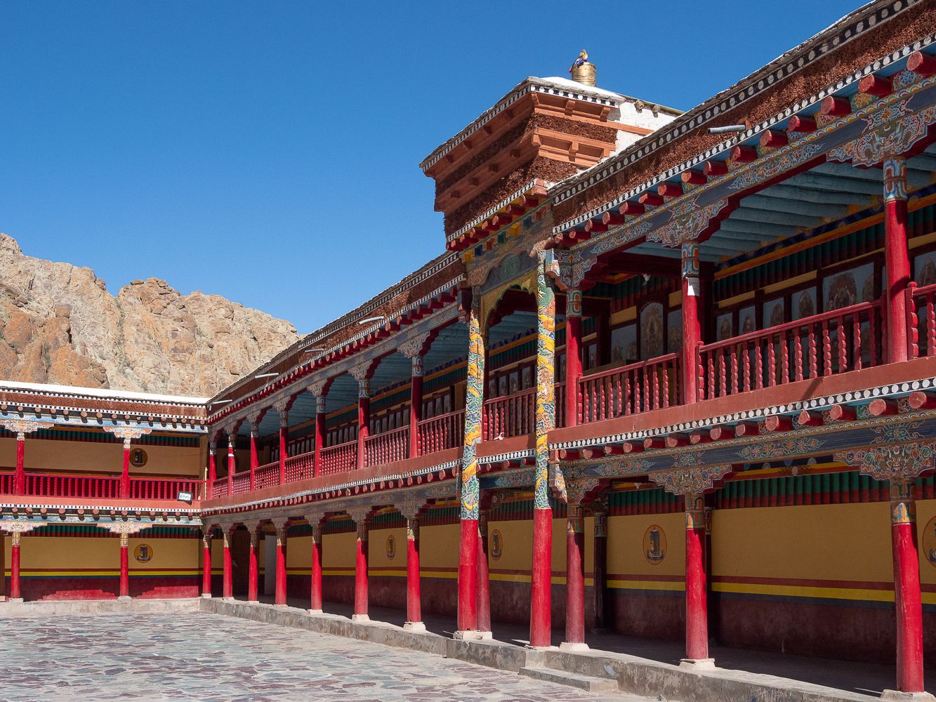 Hemis, The courtyard of the monastery, India