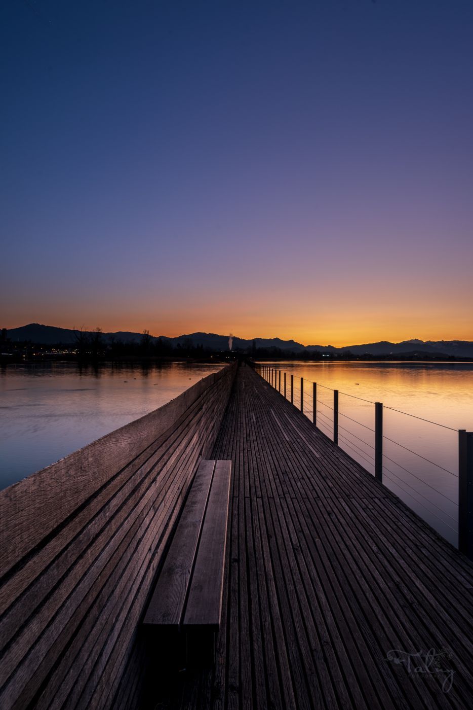 Wooden walkway Rapperswil-Hurden, Switzerland