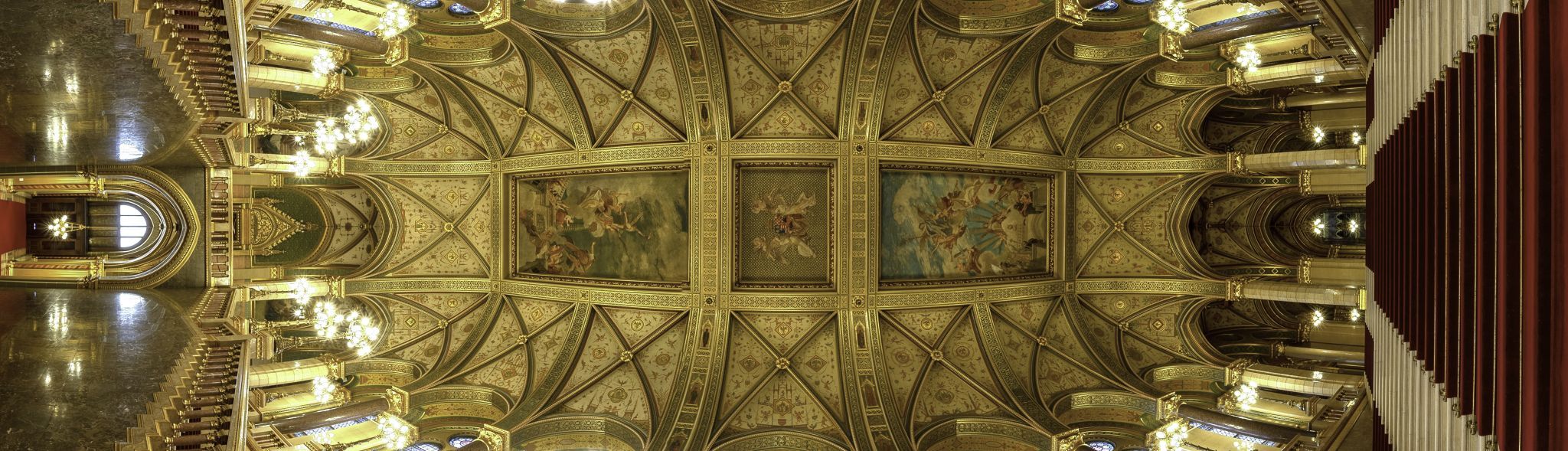 Entrance Hall, Hungarian Parliament, Budapest, Hungary