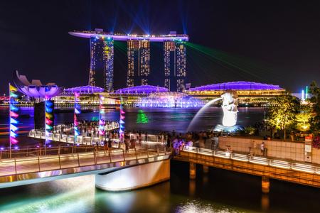 Laser Show at Marina Bay