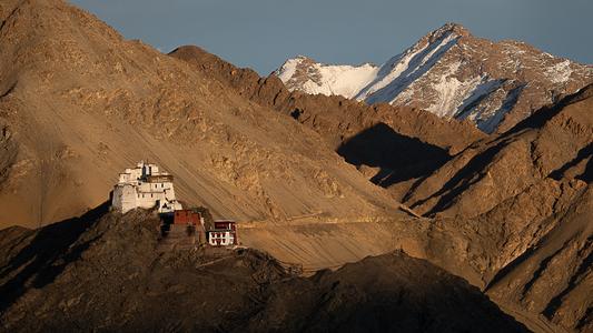 Leh Monastery from spituk gompa