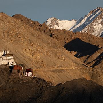 Leh Monastery from spituk gompa, India