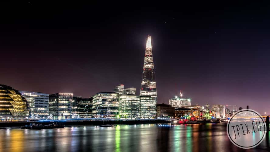 The Shard at night, London