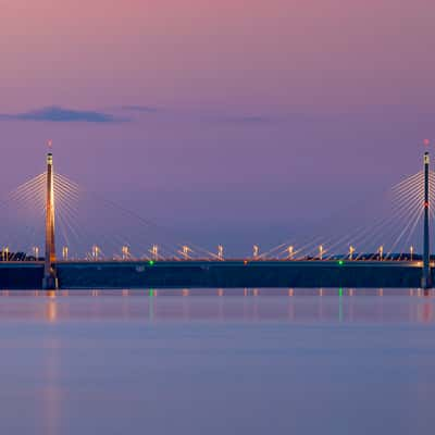 Megyeri bridge from the roman coast, Hungary