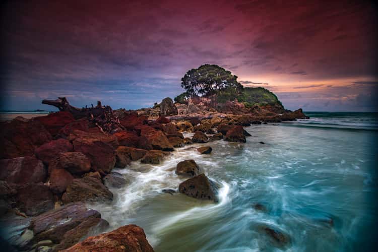 Mt Maunganui rocky beach sunrise Tauranga North Island