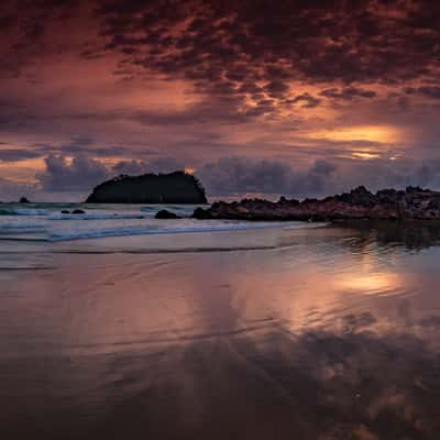 Mt Maunganui sunrise Motuotau Island North Island, New Zealand