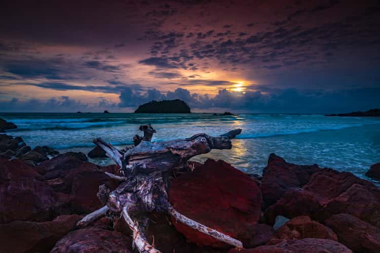 Mt Maunganui sunrise Motuotau Island North Island