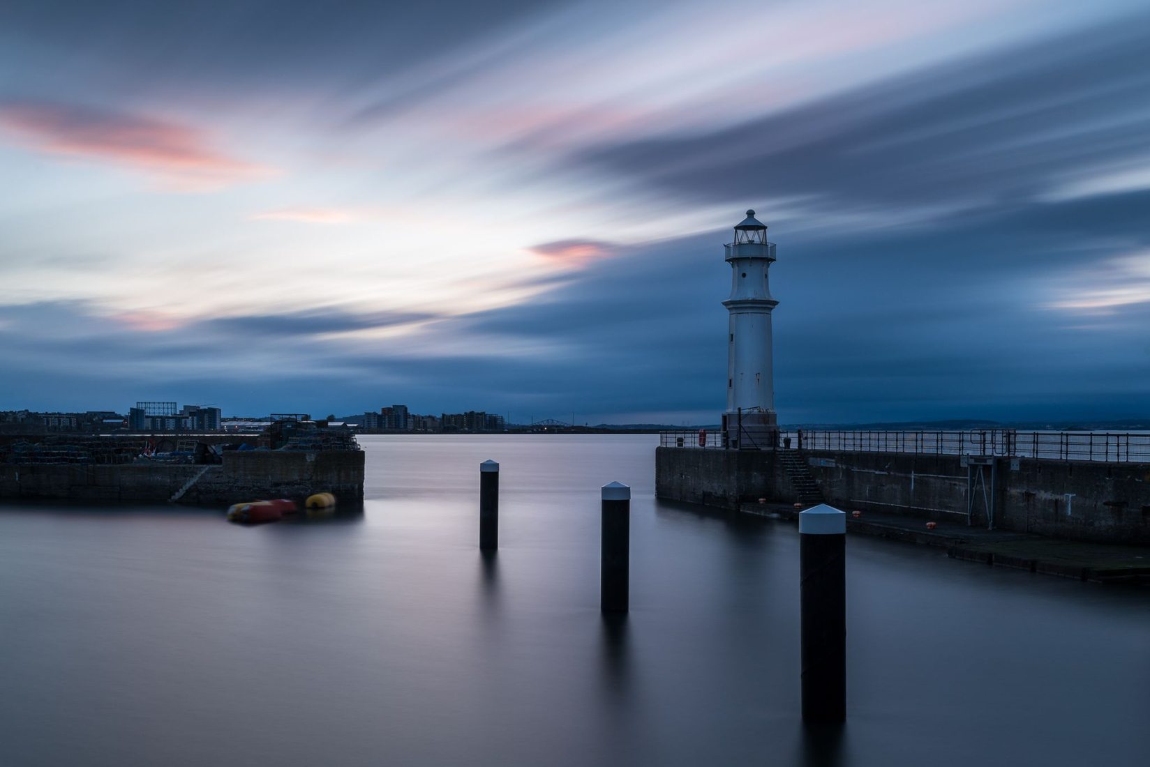 Newhaven Harbour and Lighthouse, Edinburgh, United Kingdom
