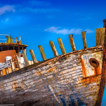 Old Rusty Boat in Akranes, Iceland
