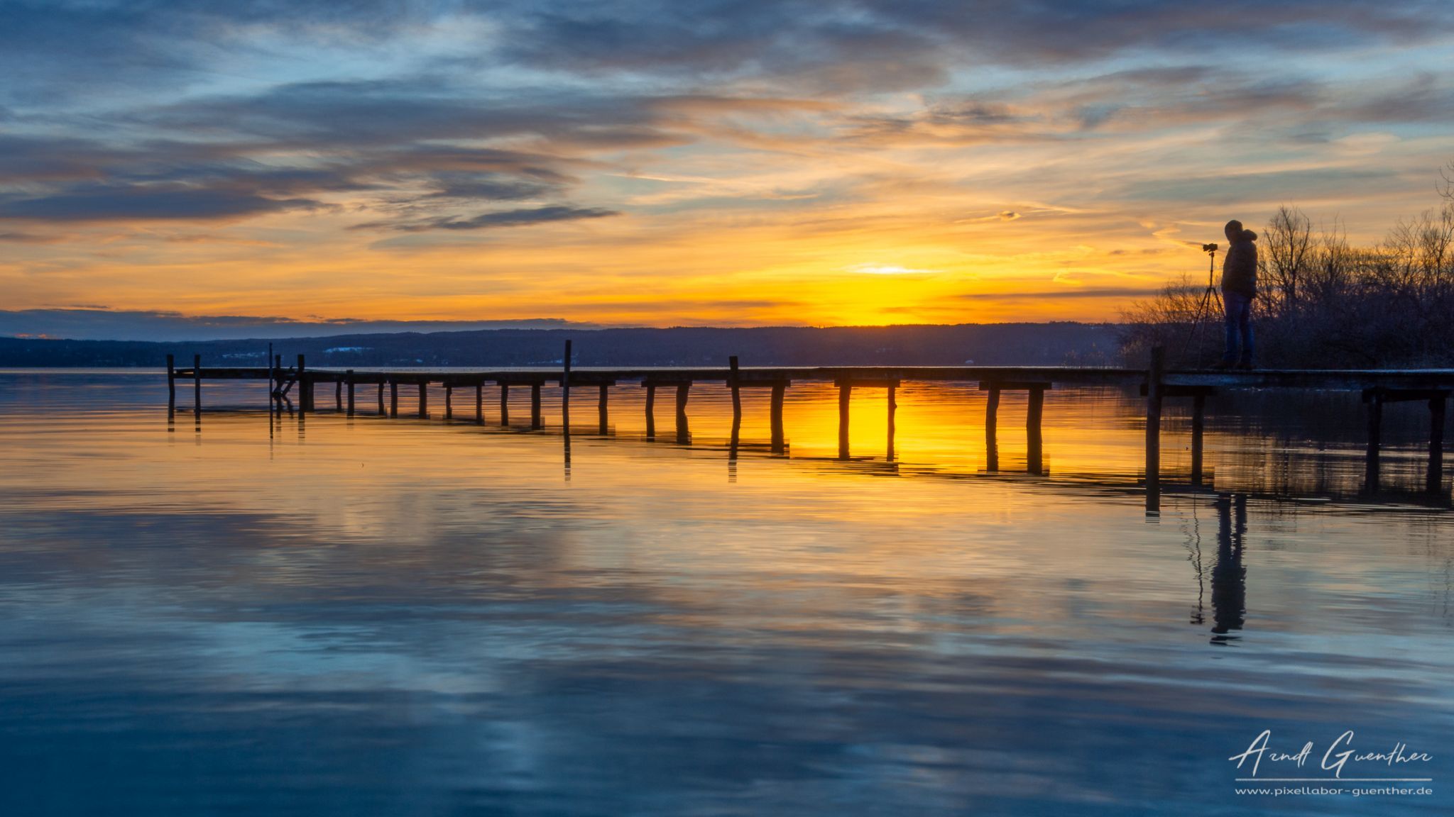 photographer on sunset, Germany