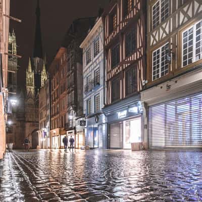 Rue du gros Horloge - Notre Dame de Rouen, France