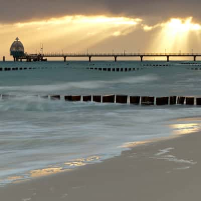 Sea Bridge Zingst Fischland-Darss, Baltic Sea, Germany