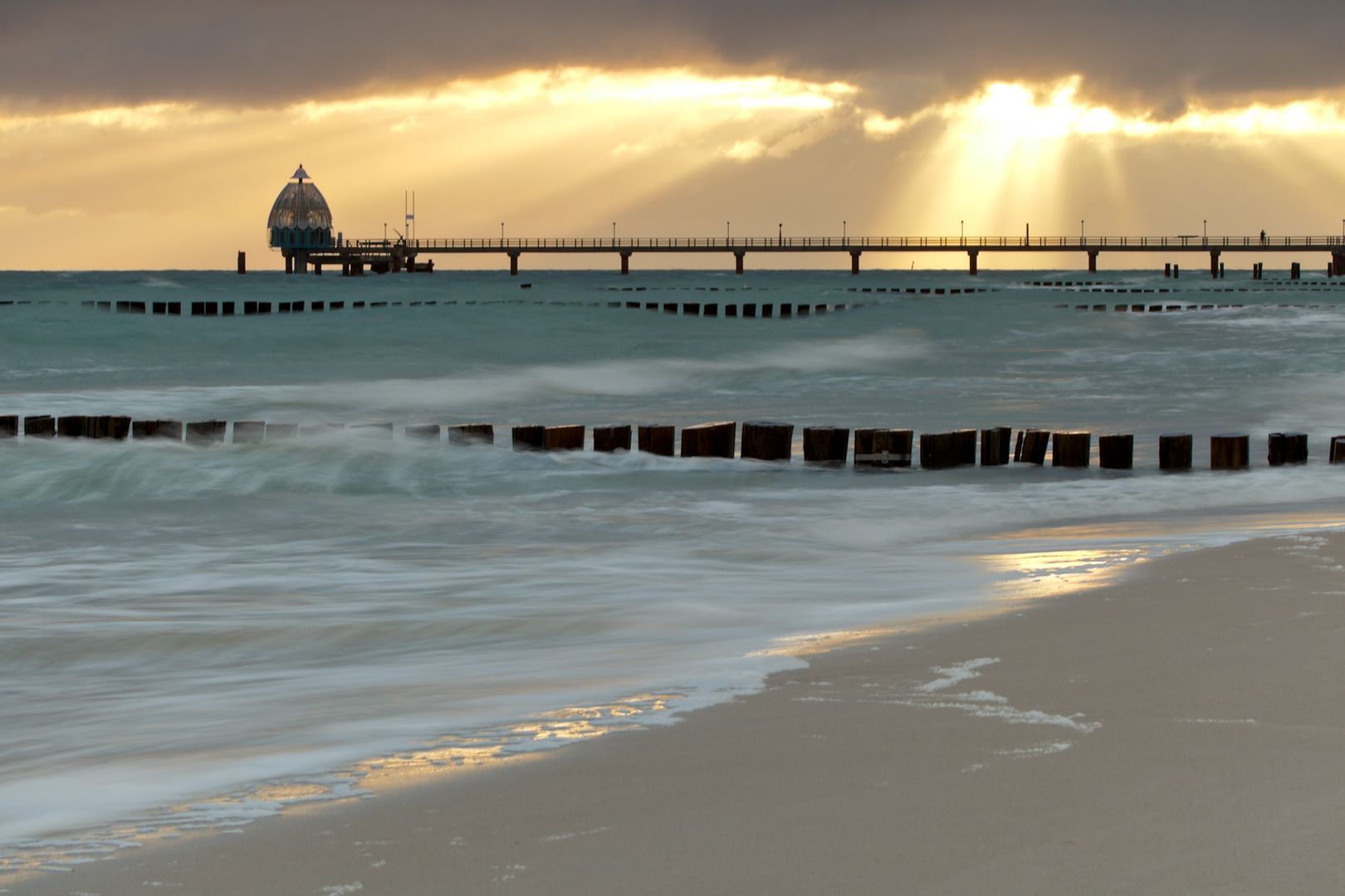 Sea Bridge Zingst Fischland-Darss, Baltic Sea, Germany