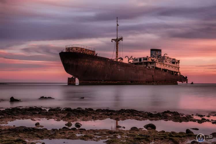 Telamon shipwreck, Arricife,Lanzarote,Spain