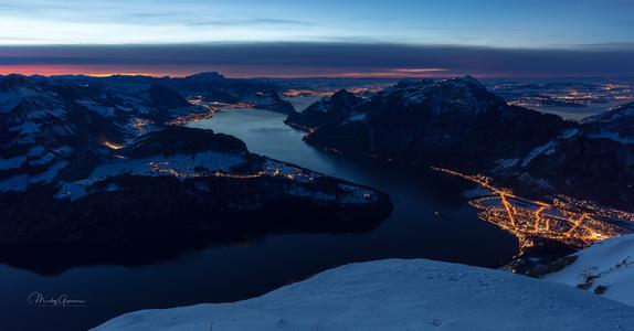 Sunset over Lake Lucerne