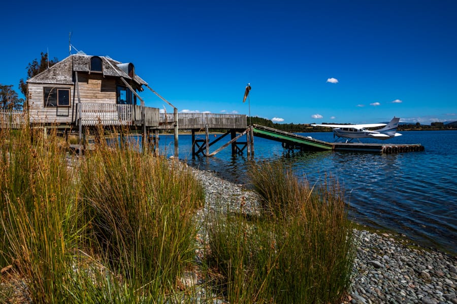 Te Anau Sea Plane on the lake South Island, New Zealand