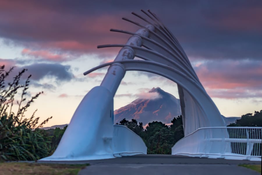Te Rewa Rewa Bridge New Plymouth Mt Taranaki, New Zealand