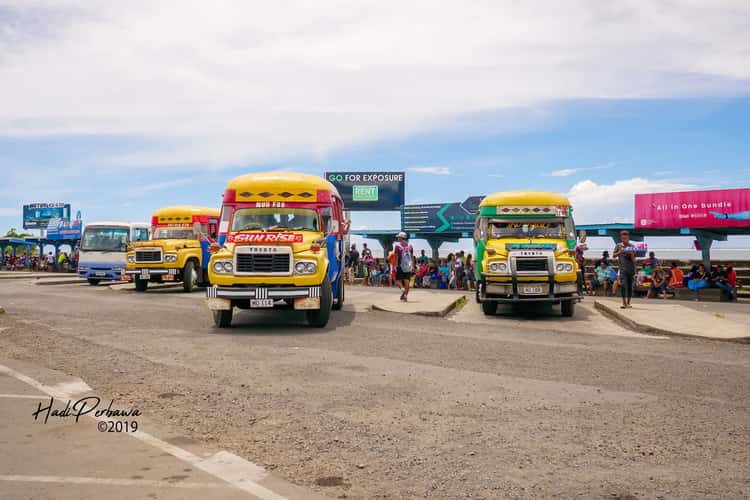 The Apia's Iconic Colorful Bus