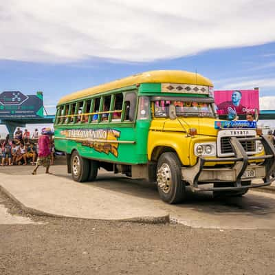 The Apia's Iconic Colorful Bus, Samoa