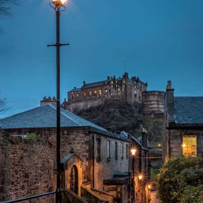 The Vennel and Edinburgh Castle, Edinburgh, United Kingdom