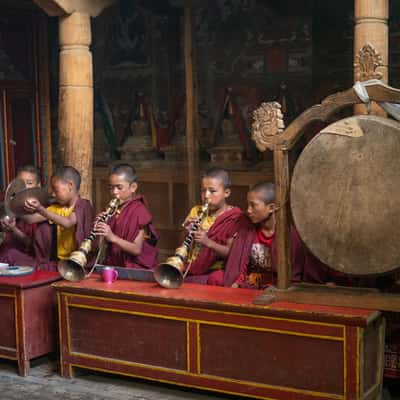 Inside the monastery, India