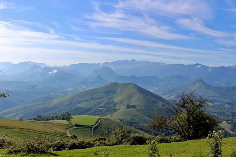 view of the Pyrenees from the little church of the madeleine