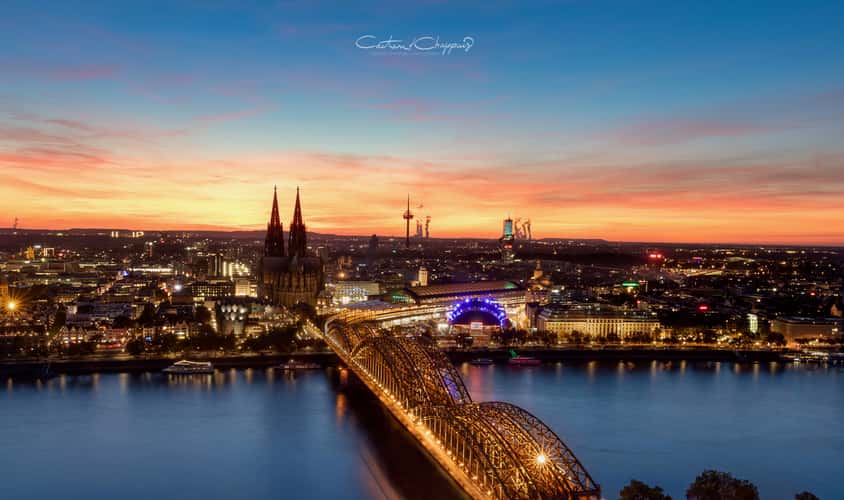 View from Triangle Tower in Cologne