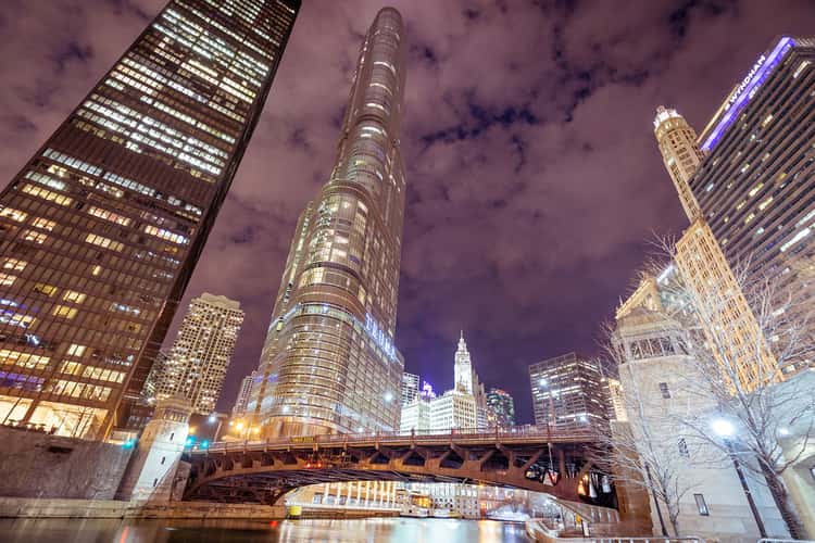Wabash Avenue Bridge and Trump Tower